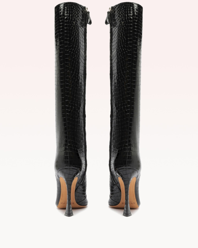 KYRA 100 CROCCO BOOT BLACK 4