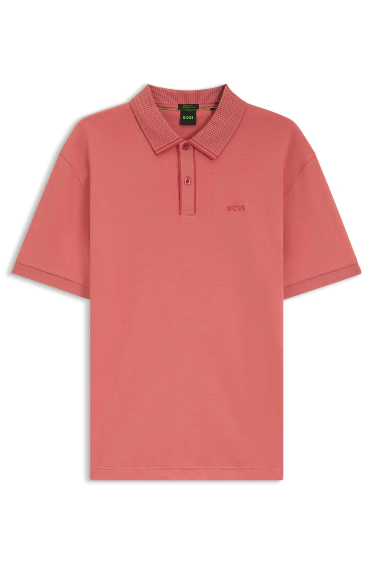 STRIPED-TRIM POLO SHIRT IN INTERLOCK COTTON - 1