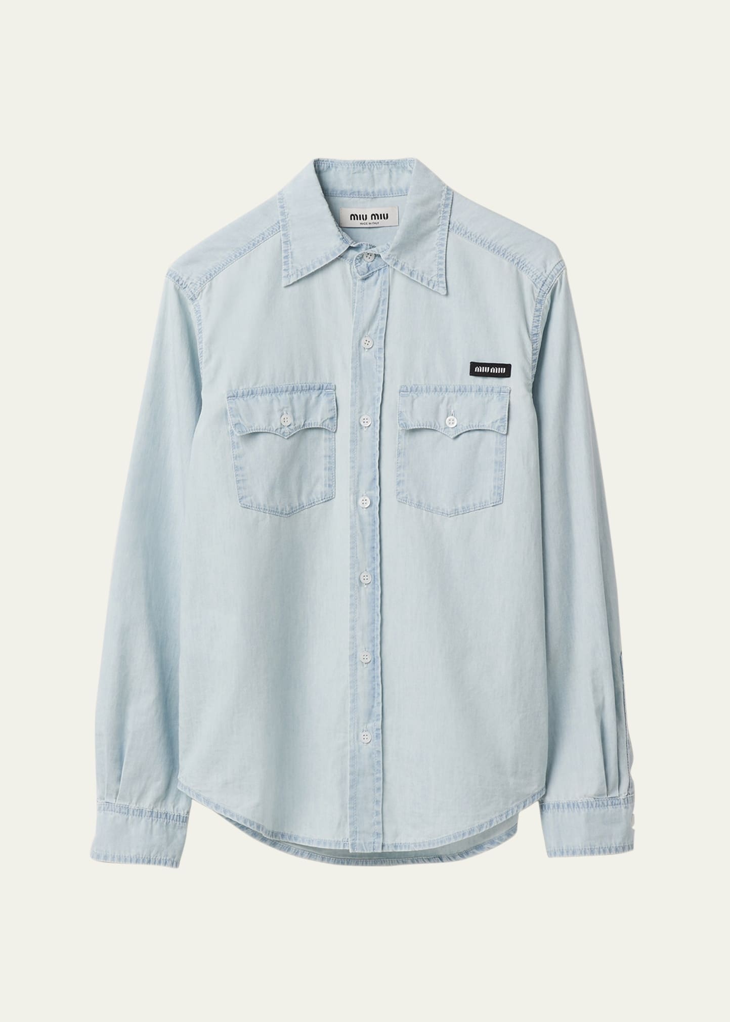Chambray Button Down Shirt - 1