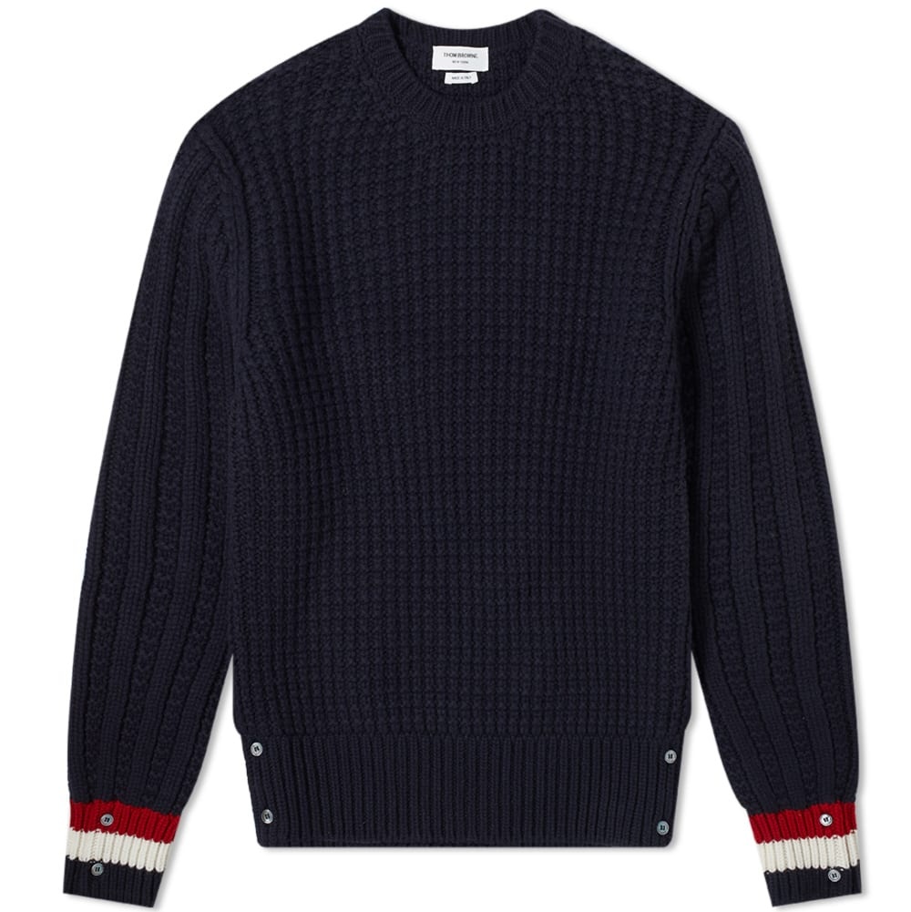 Thom Browne Funmix Chunky Merino Crew Knit - 1