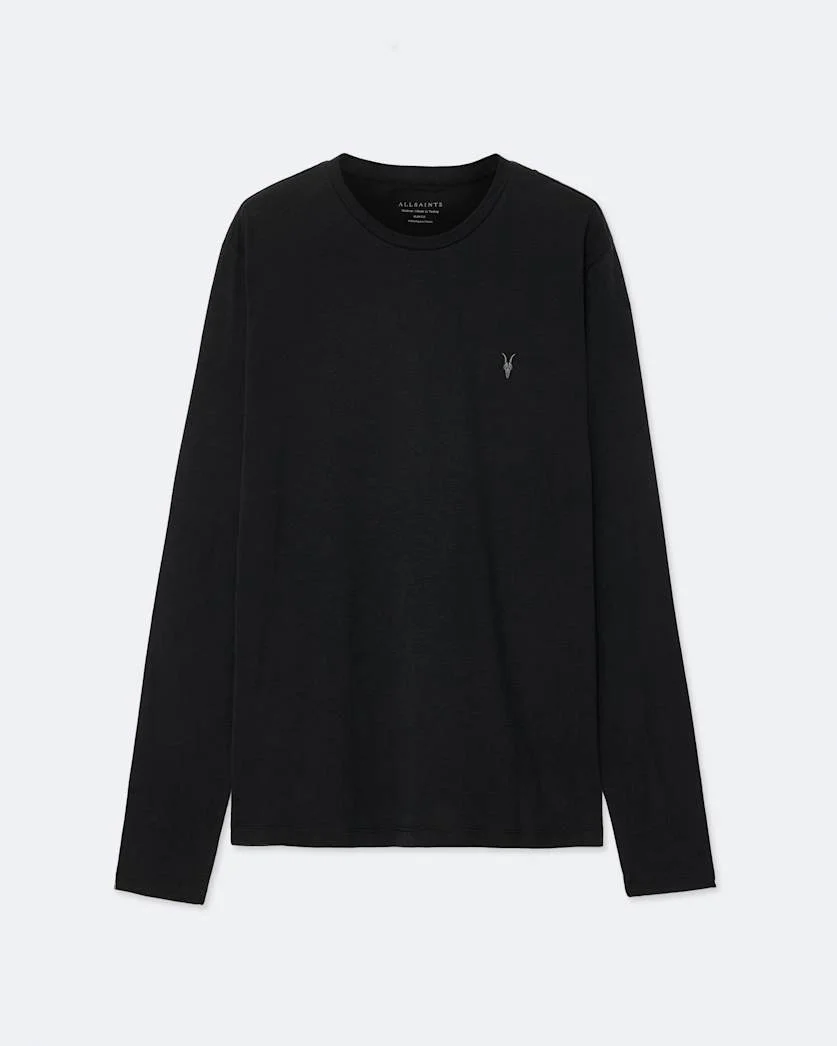 BRACE BRUSHED COTTON LONG SLEEVE T-SHIRT - 1