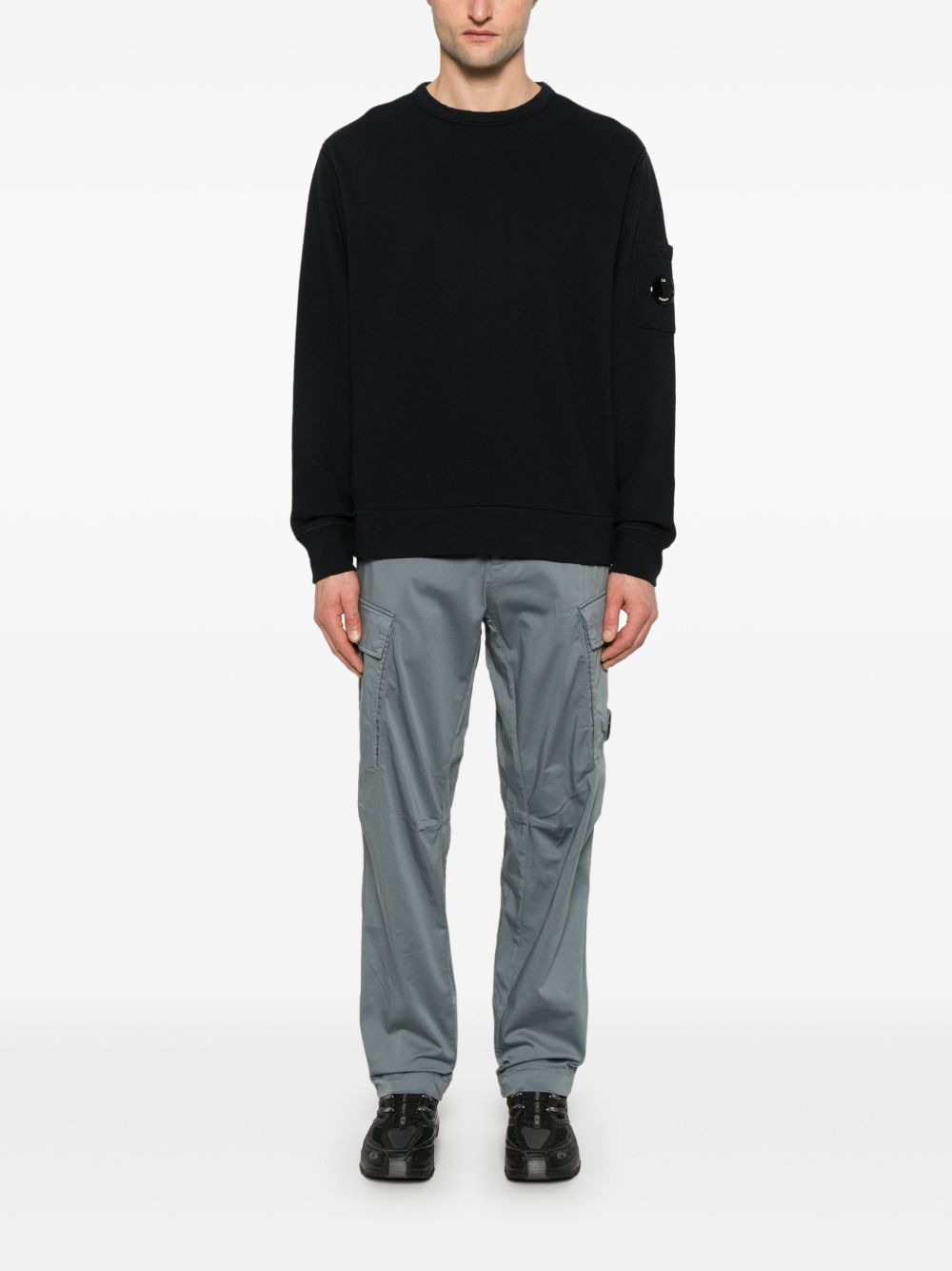 C.P. Company Men Logo Cotton Crewneck Sweatshirt - 5
