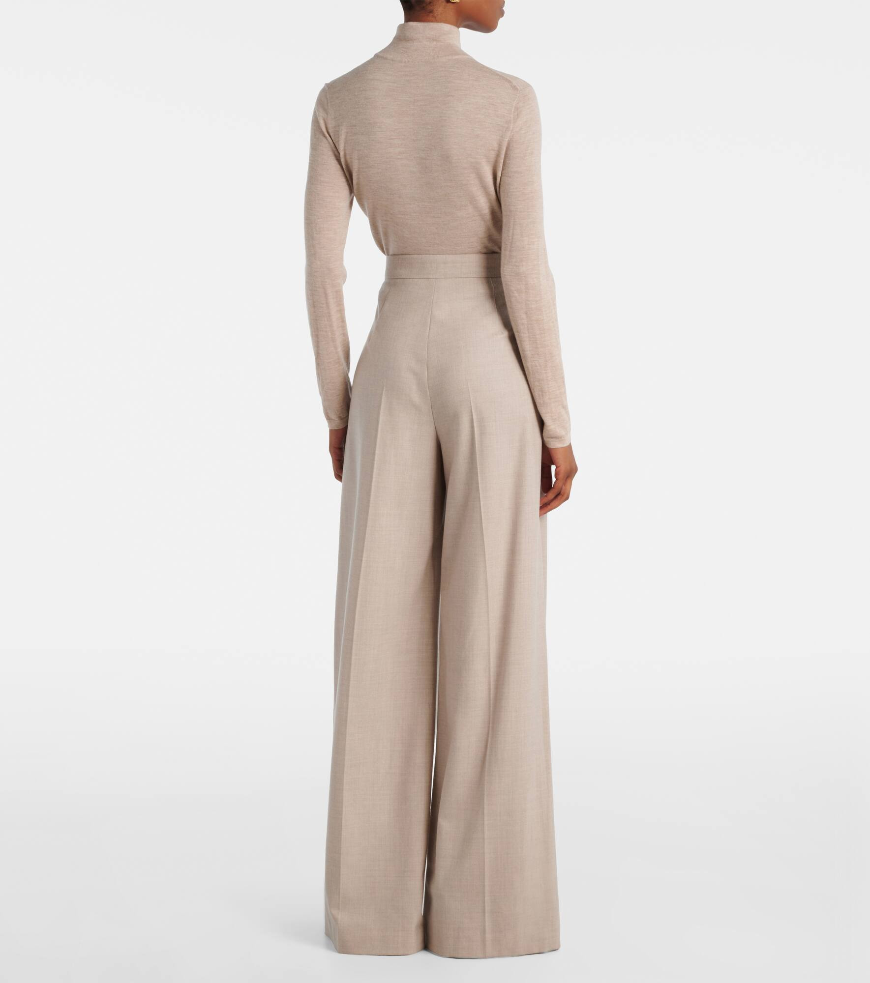 Zulia cashmere-blend wide-leg pants - 3