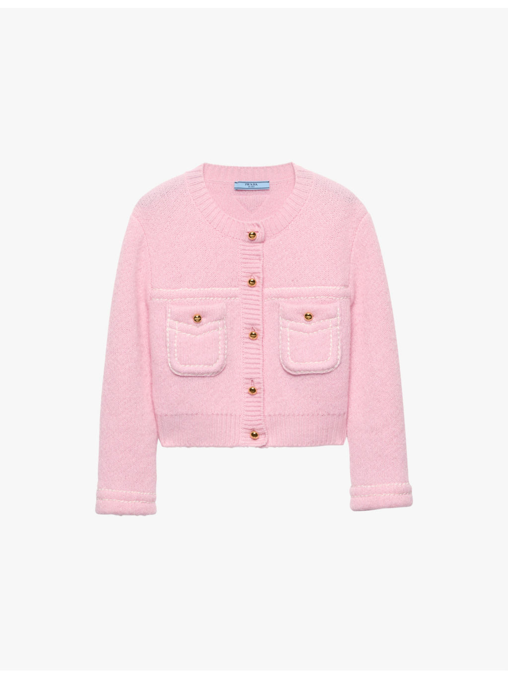 Button-embellished boxy-fit cashmere cardigan - 1