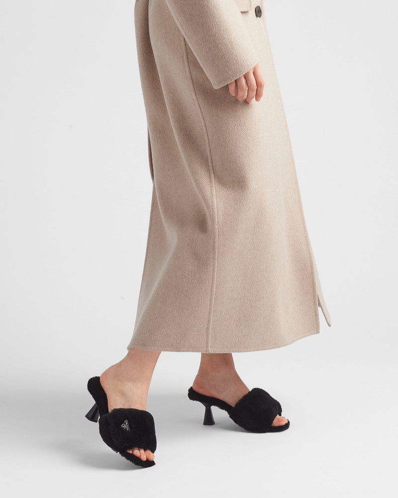Prada Shearling sandals outlook