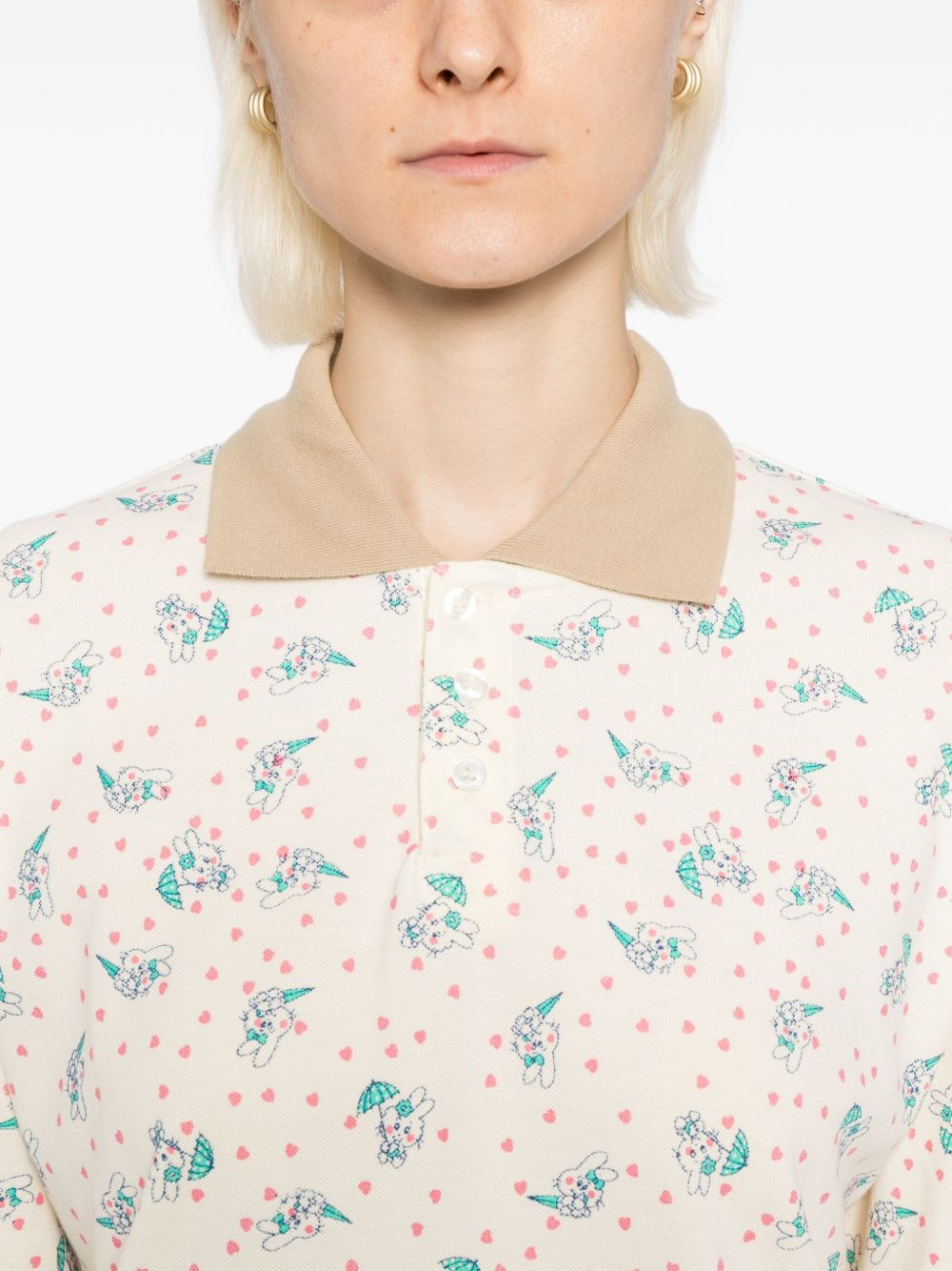 bunny-print polo shirt - 5