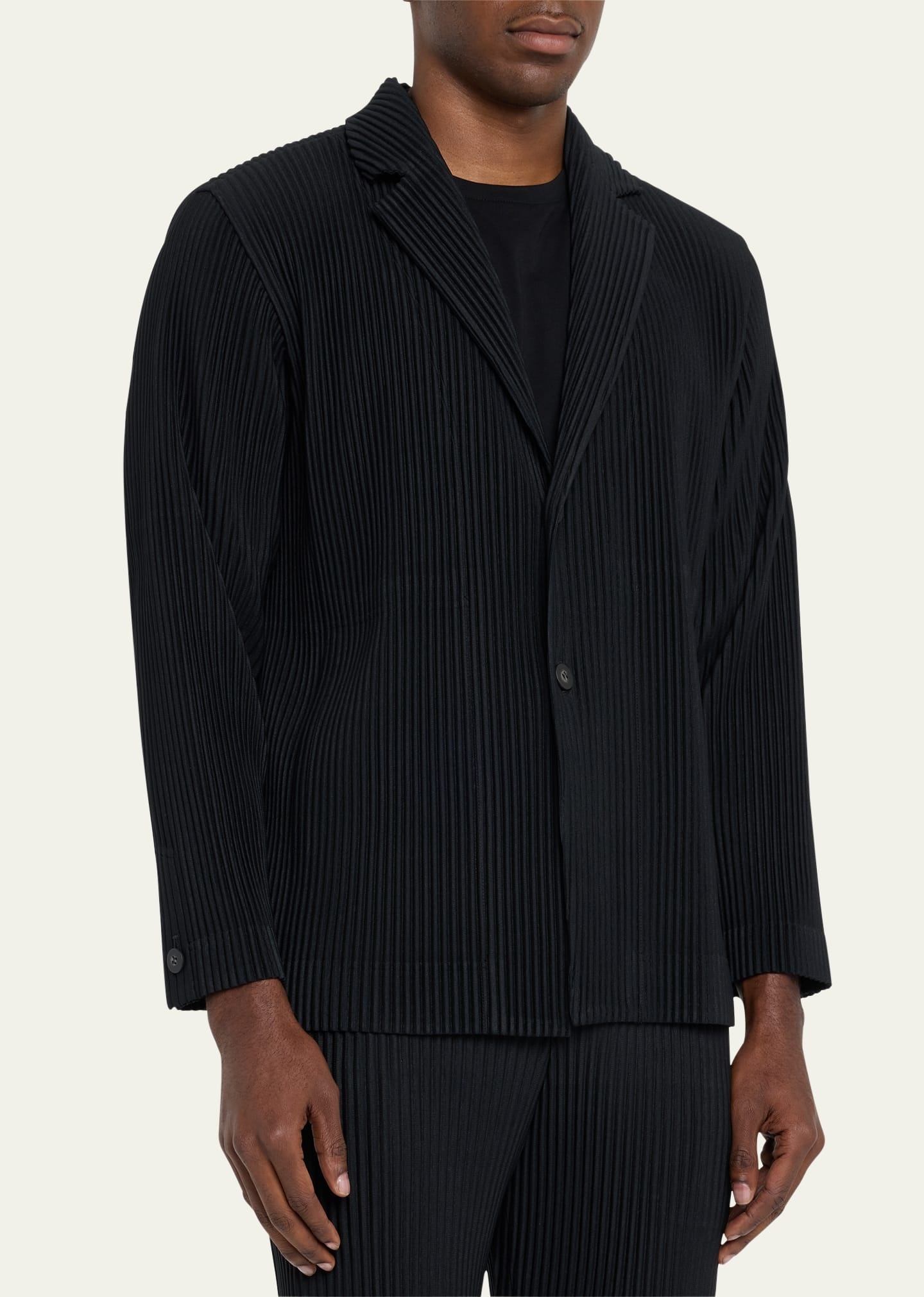 Men's Pleated Single-Button Sports Jacket - 4
