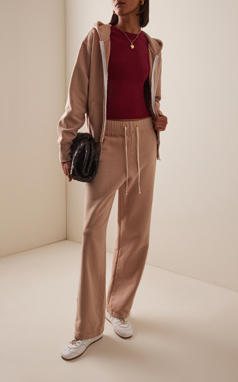 LES TIEN Exclusive Eazy Classic Heavyweight Cotton Pants pink outlook