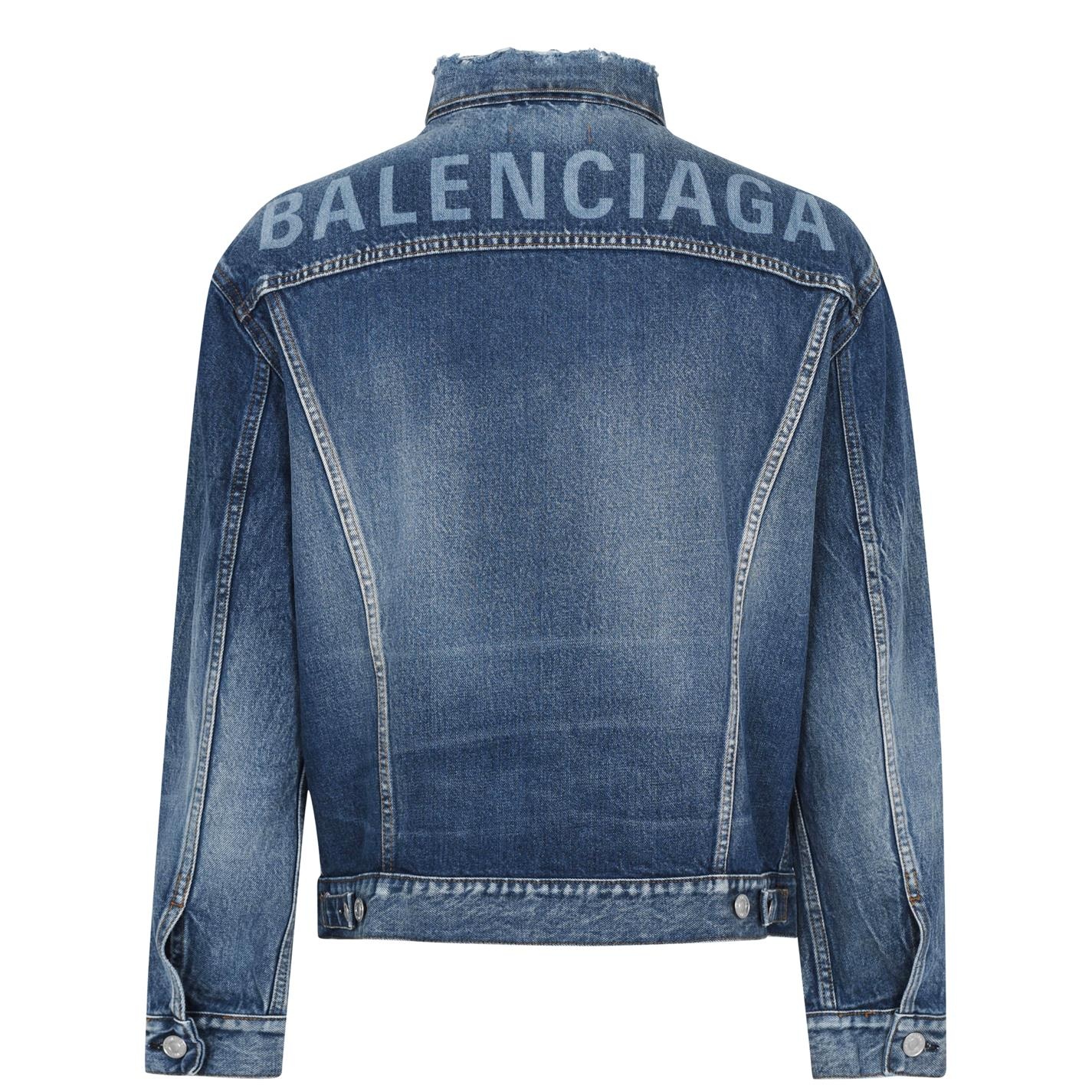 REAR LOGO DENIM JACKET - 7