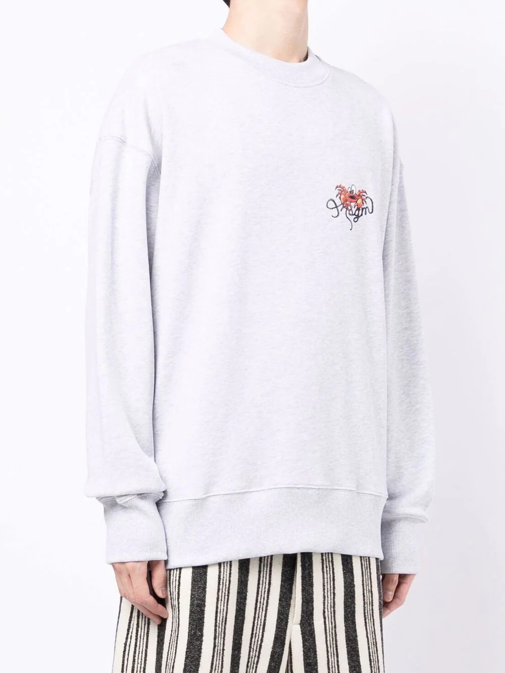 logo-print cotton sweatshirt - 3