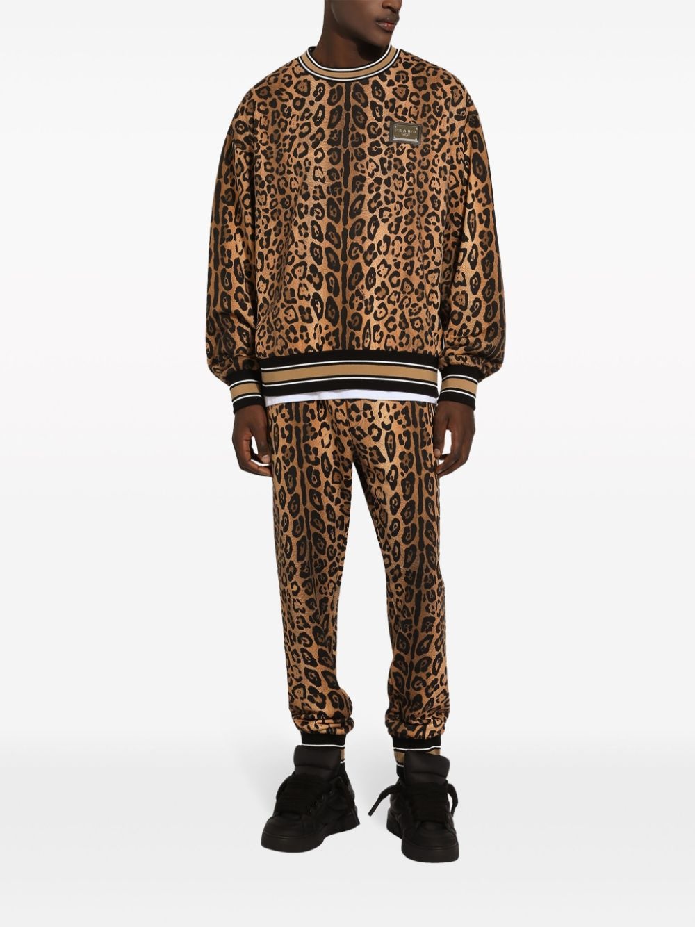 leopard-print cotton sweatshirt - 3