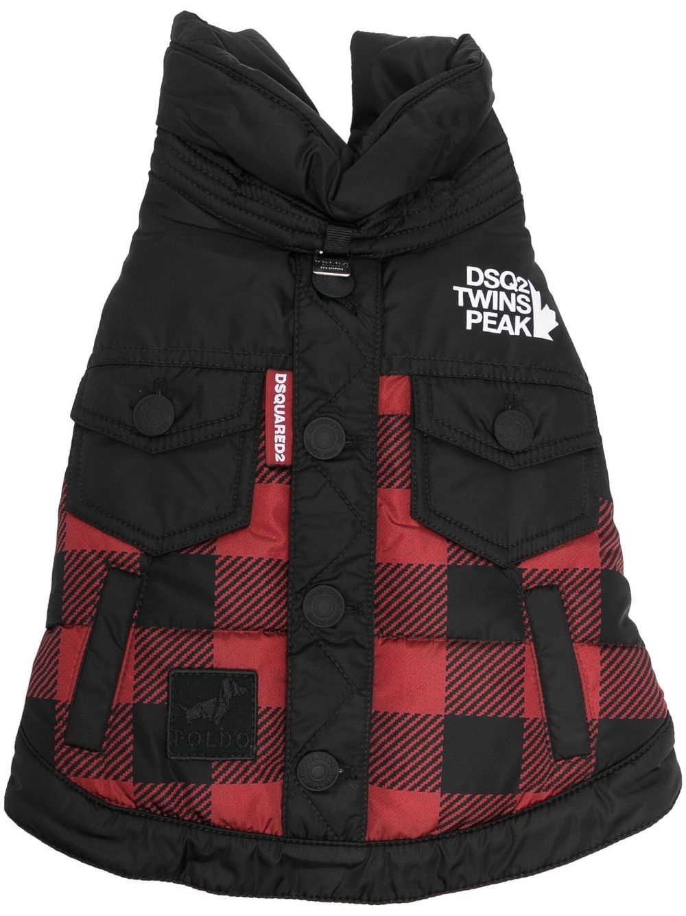 logo-print dog coat - 1