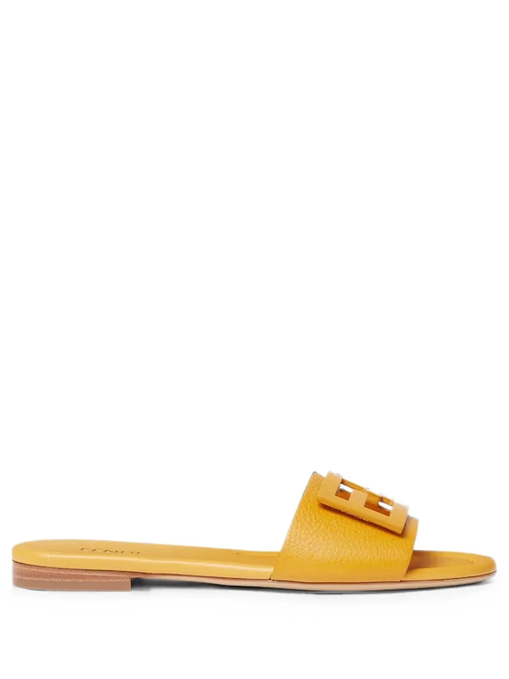 Yellow Leather Baguette Slide - 1