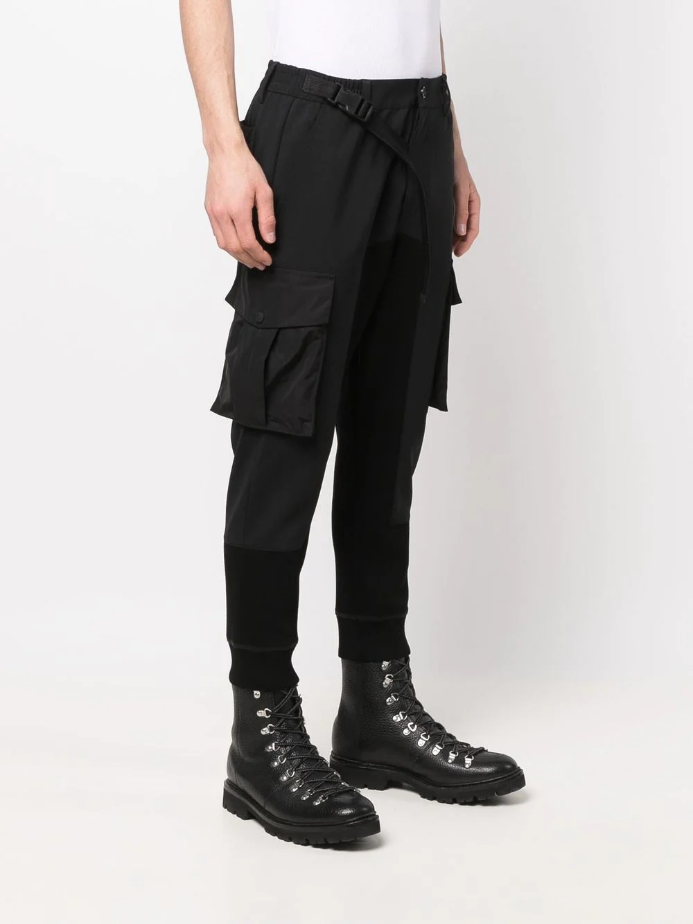 multiple cargo-pocket detail trousers - 3