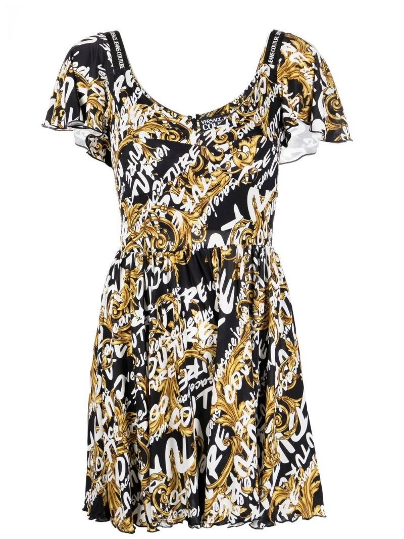 logo-print mini dress - 2