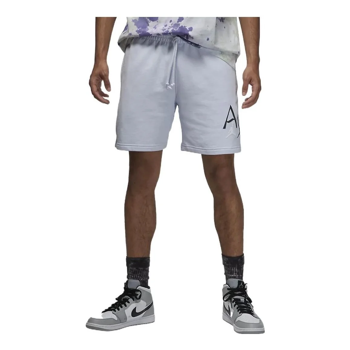 Men's Air Jordan Solid Color Logo Knit Shorts Light Purple DM1871-085 - 1