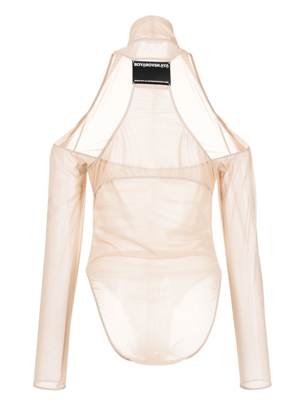 ruched mesh bodysuit - 2