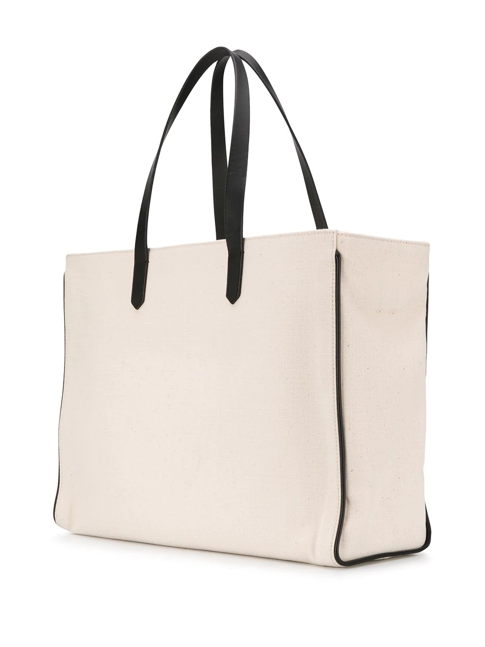 slogan print canvas tote - 3