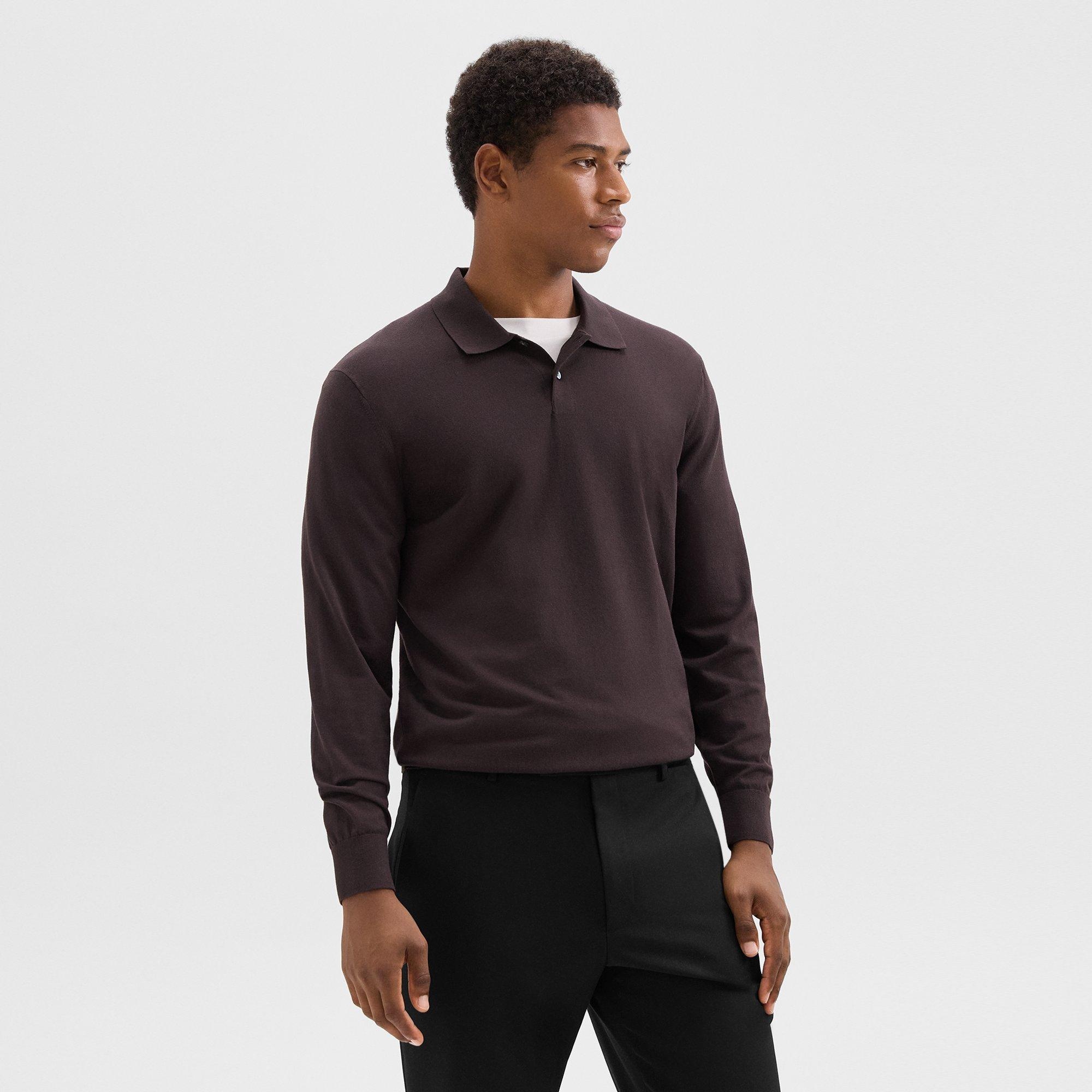 Goris Long-Sleeve Polo Shirt in Light Bilen - 3