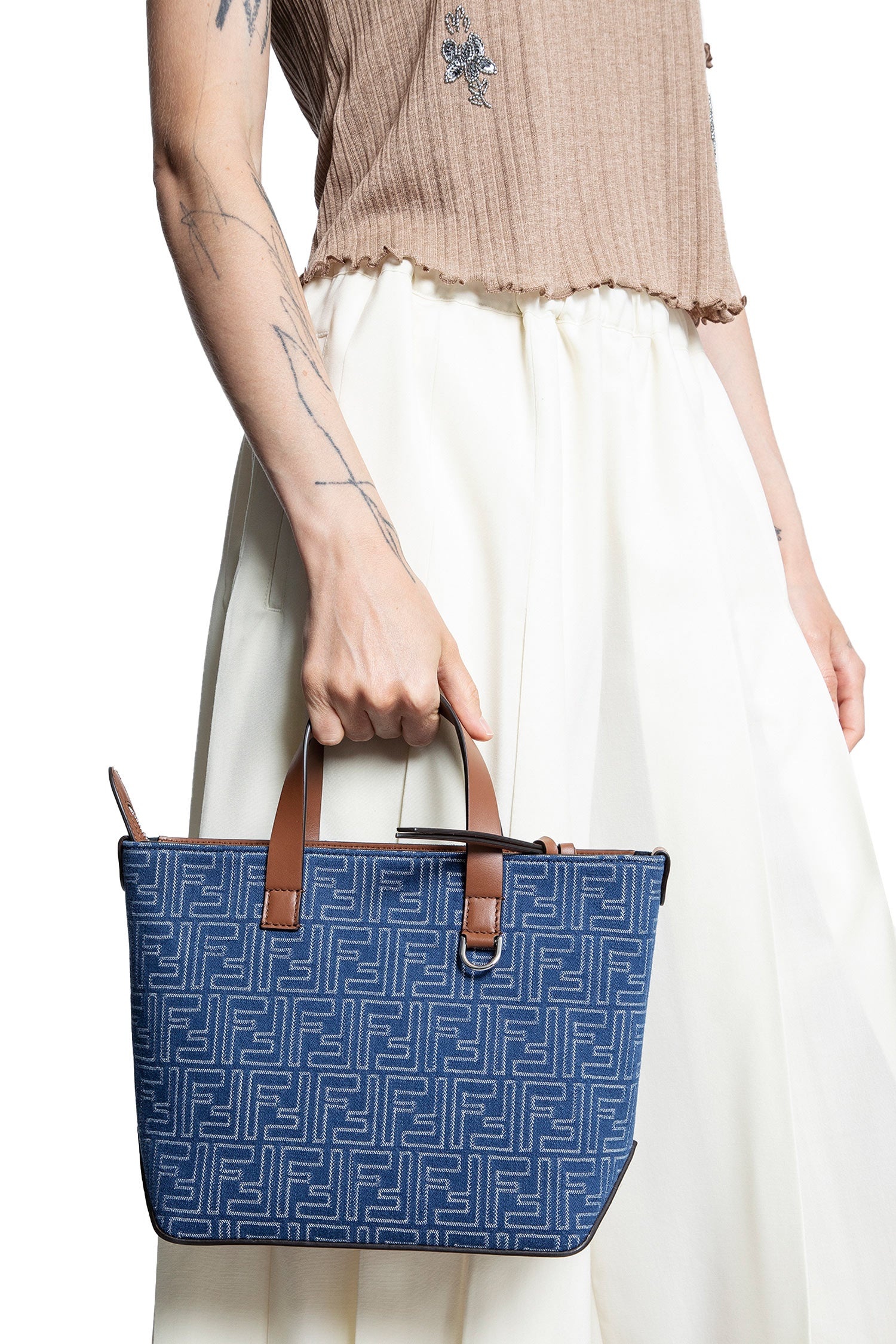 Ff-Denim-Effect-Shopping-Bag-Small - 6