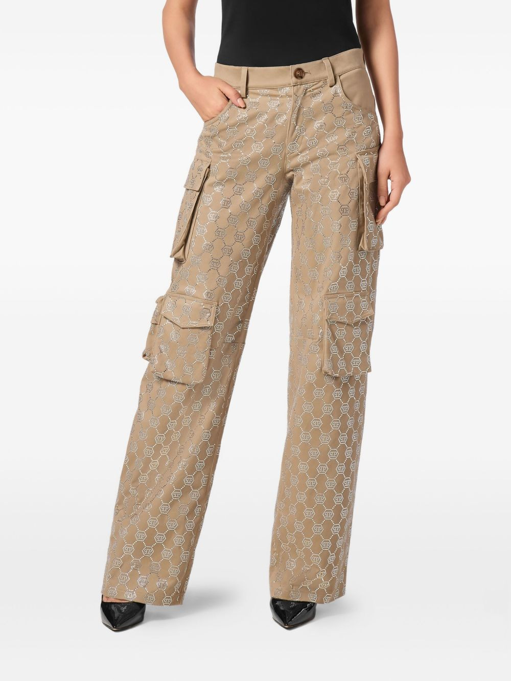 monogram cargo-pocket trousers - 3
