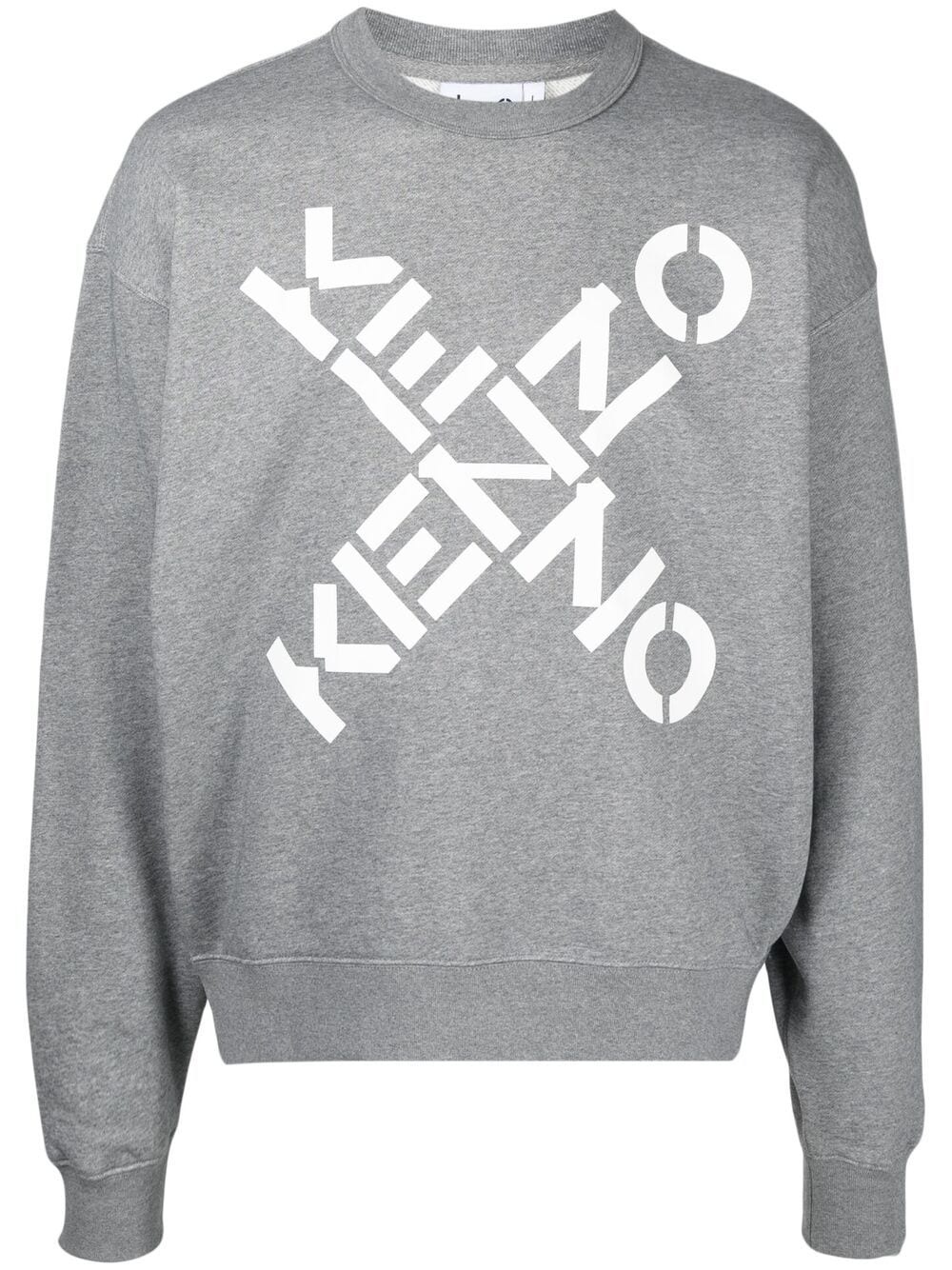 logo-print cotton sweatshirt - 1