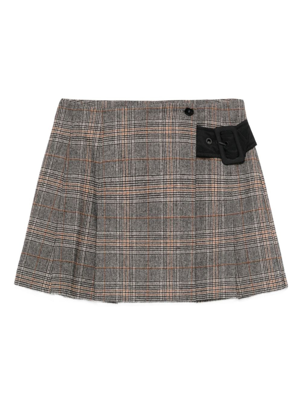 pleated check skirt - 1