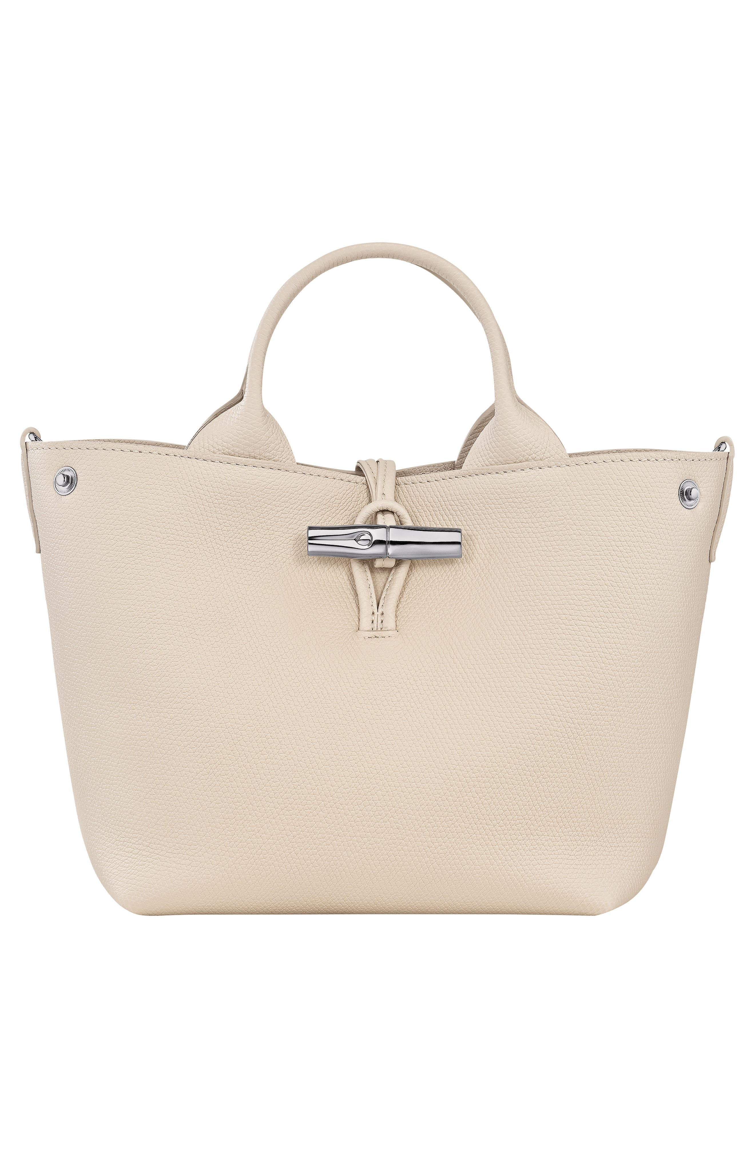 Longchamp Small Le Roseau Leather Tote in Paper at Nordstrom - 6