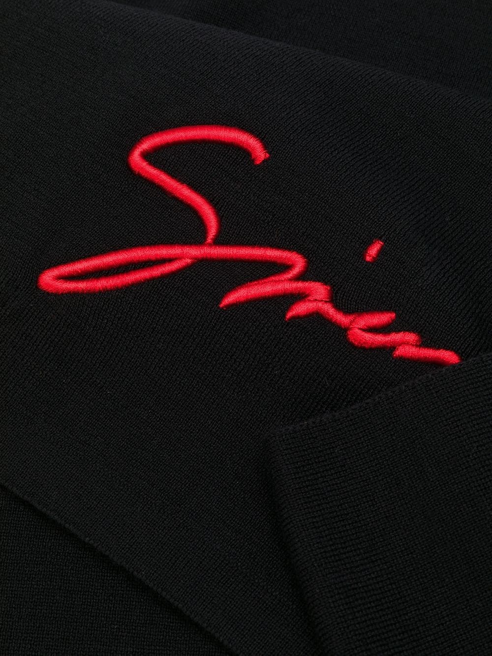 embroidered logo scarf - 3