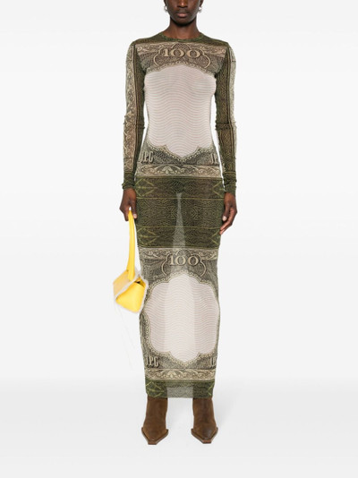 Jean Paul Gaultier Catrouche mesh maxi dress outlook