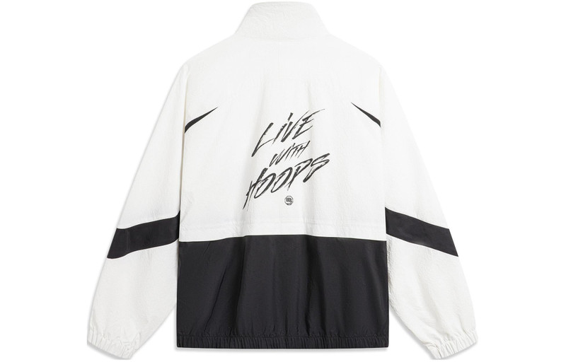 Li-Ning Li-Ning BadFive Hoops Graphic Jacket 'White Black' AFDU419-2 outlook