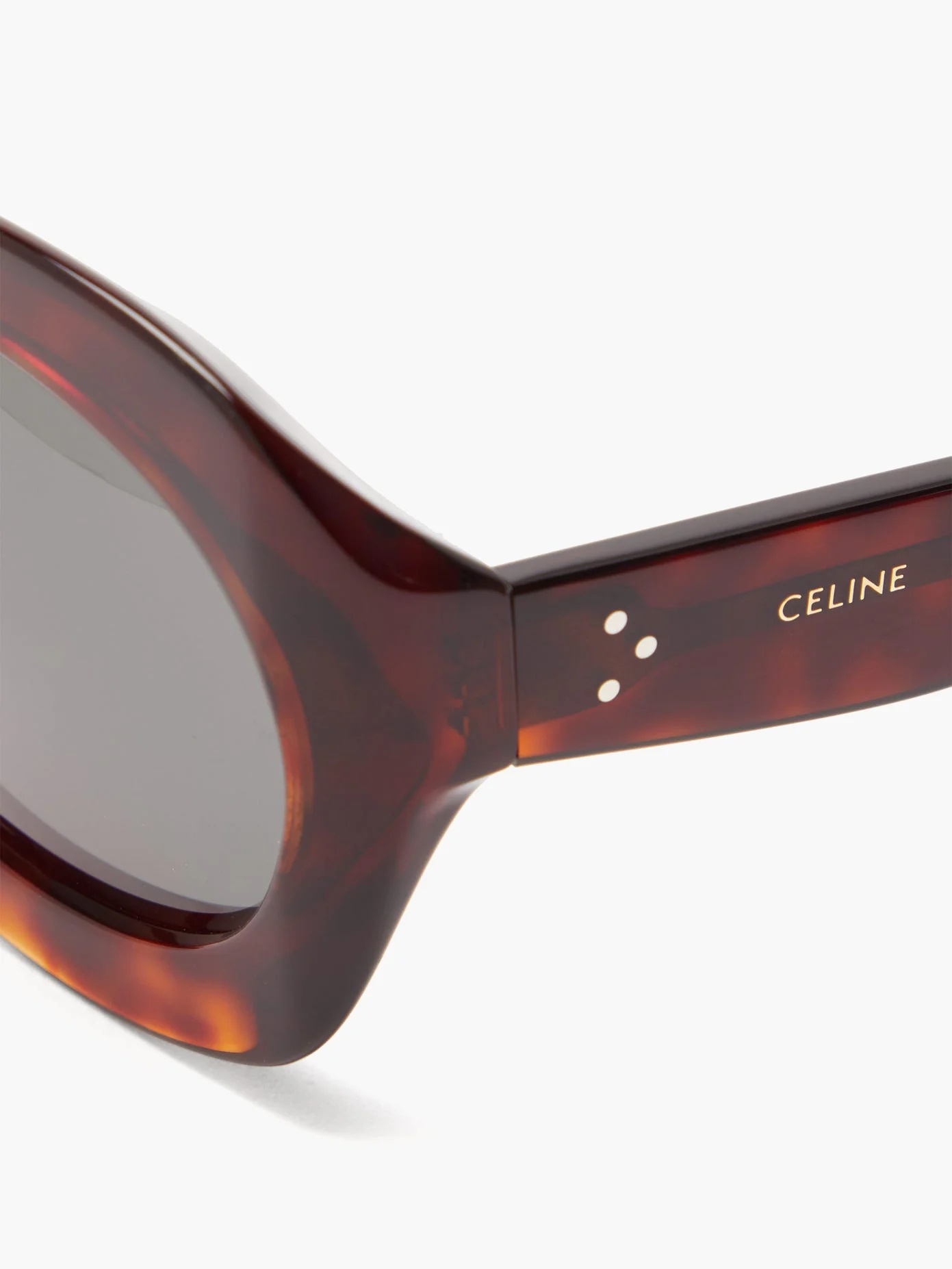 Round tortoiseshell-effect acetate sunglasses - 6