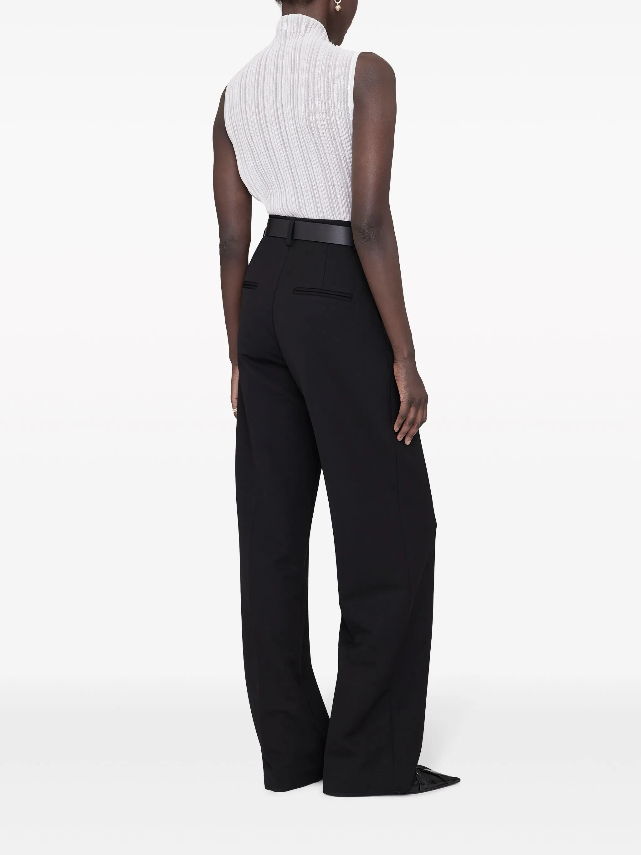 Carrie Wide-leg Wool Trousers - 2