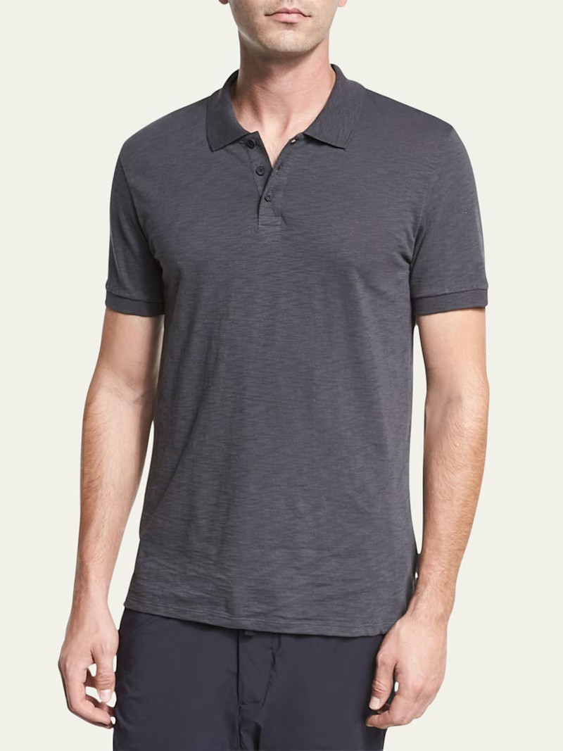 Vince Classic Slub Cotton Polo Shirt outlook