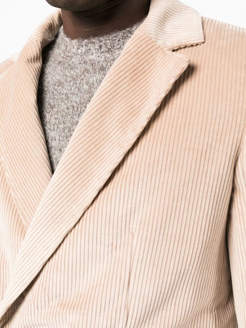 corduroy double-breasted blazer - 5