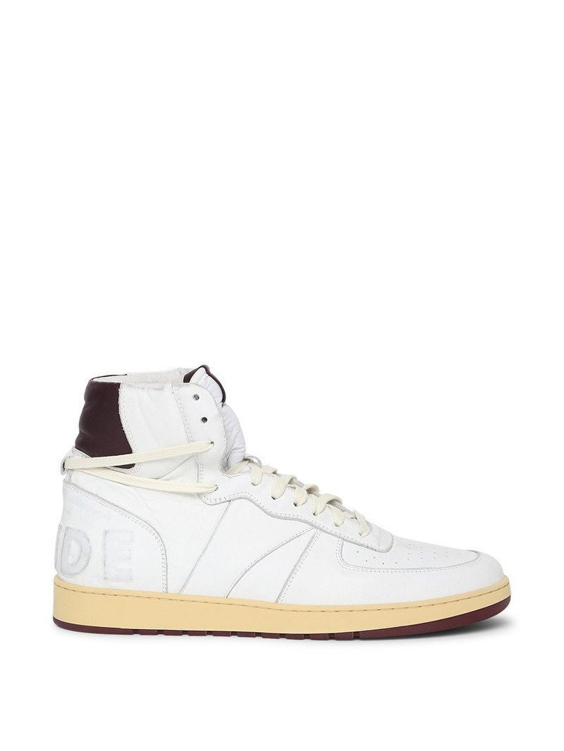 Rhude Rhecess Sky High Sneaker White And Maroon outlook