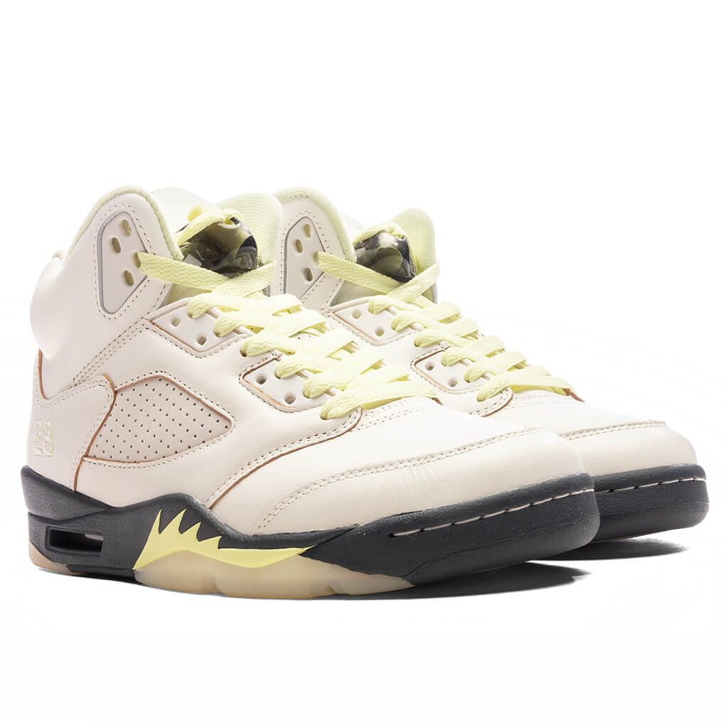 WOMEN'S AIR JORDAN 5 RETRO - SAIL/LUMINOUS GREEN/ANTHRACITE - 2