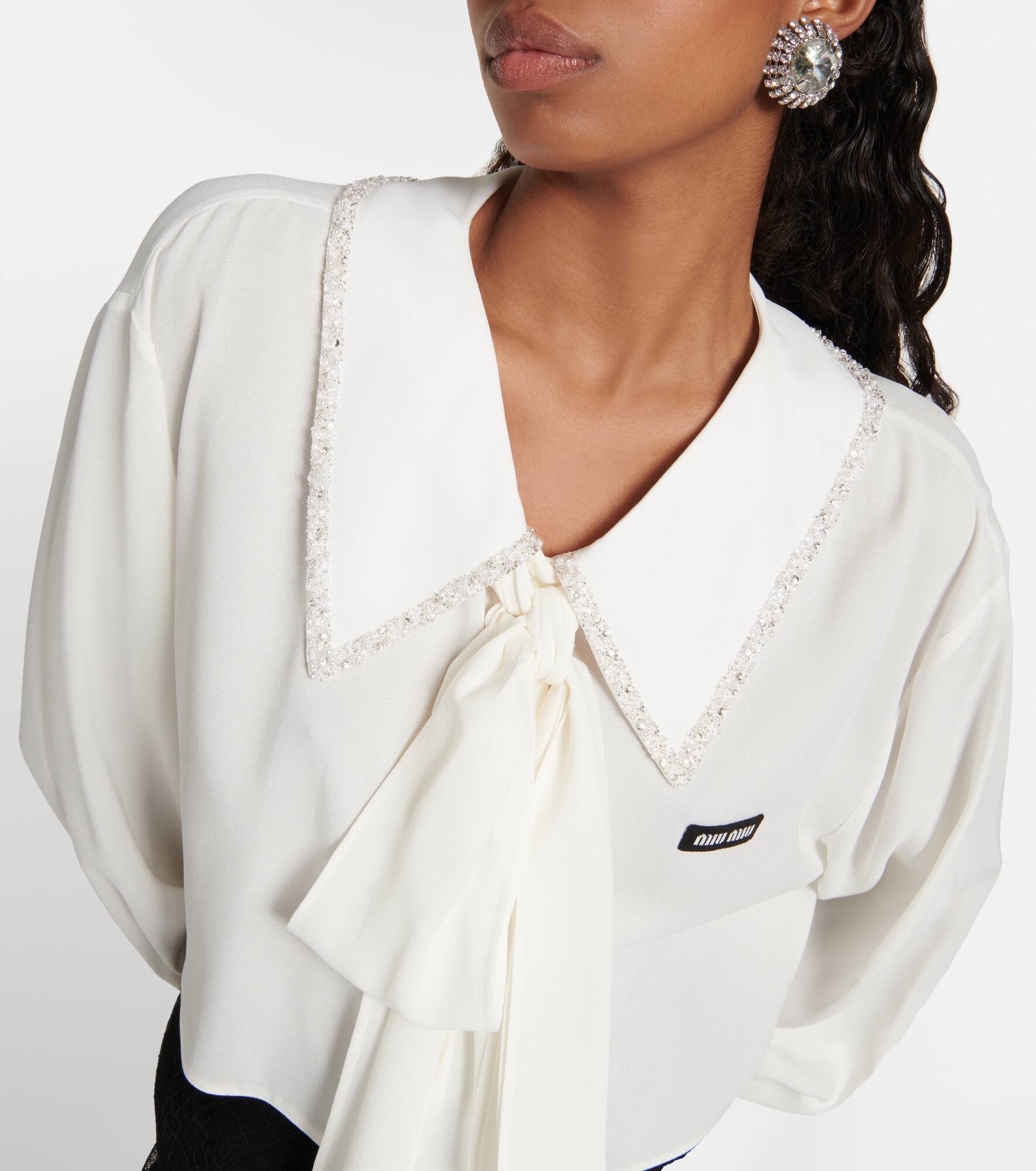 Sablé embroidered collar blouse - 4