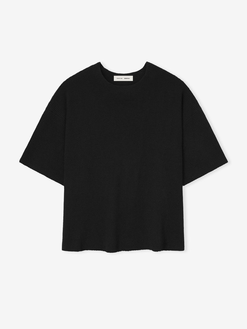 Waffle Short Sleeve Sweater 1