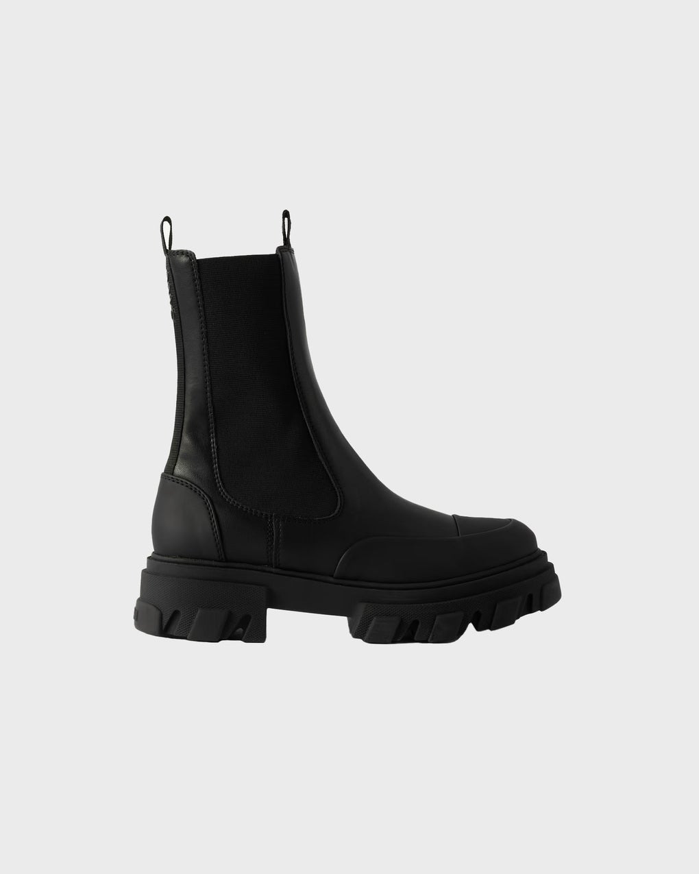 Boots Cleated Mid Chelsea Black Stitch Black - 1