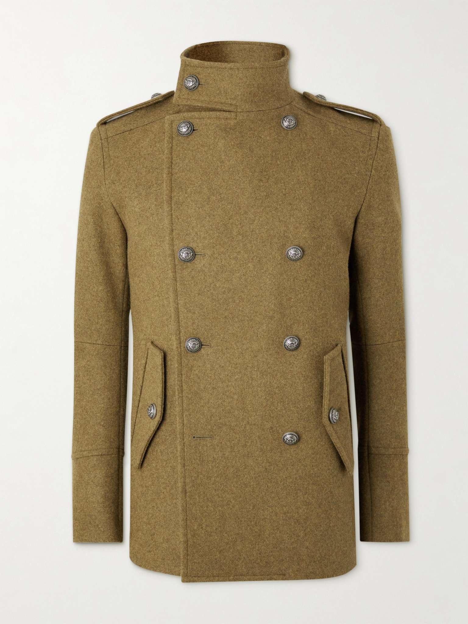 Merino Wool Peacoat - 1