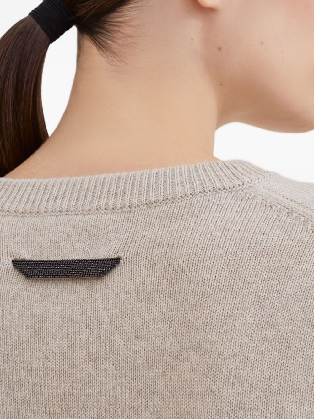 Monili-chain cashmere sweater - 5