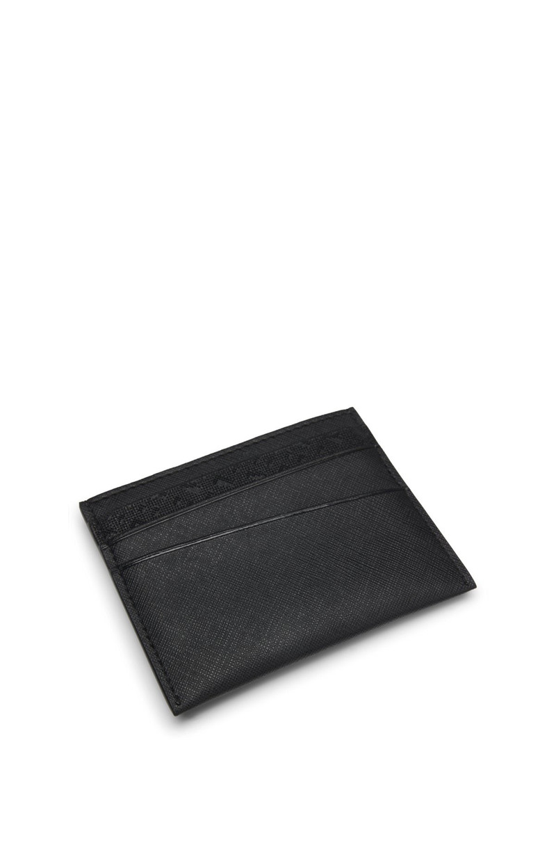 BOSS MIXED-TEXTURE CARD HOLDER WITH LOGO TRIM outlook