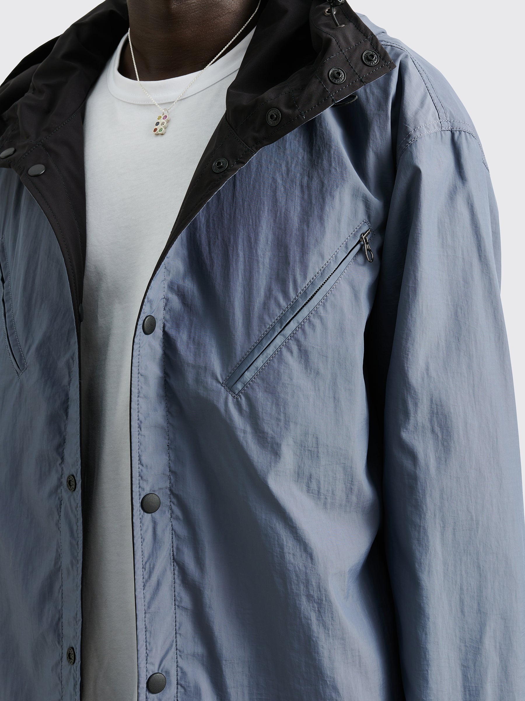 OUR LEGACY ■ Paraspect Nylon Hooded Jacket Paraspec reversible technical jacket in black - Our Legacy