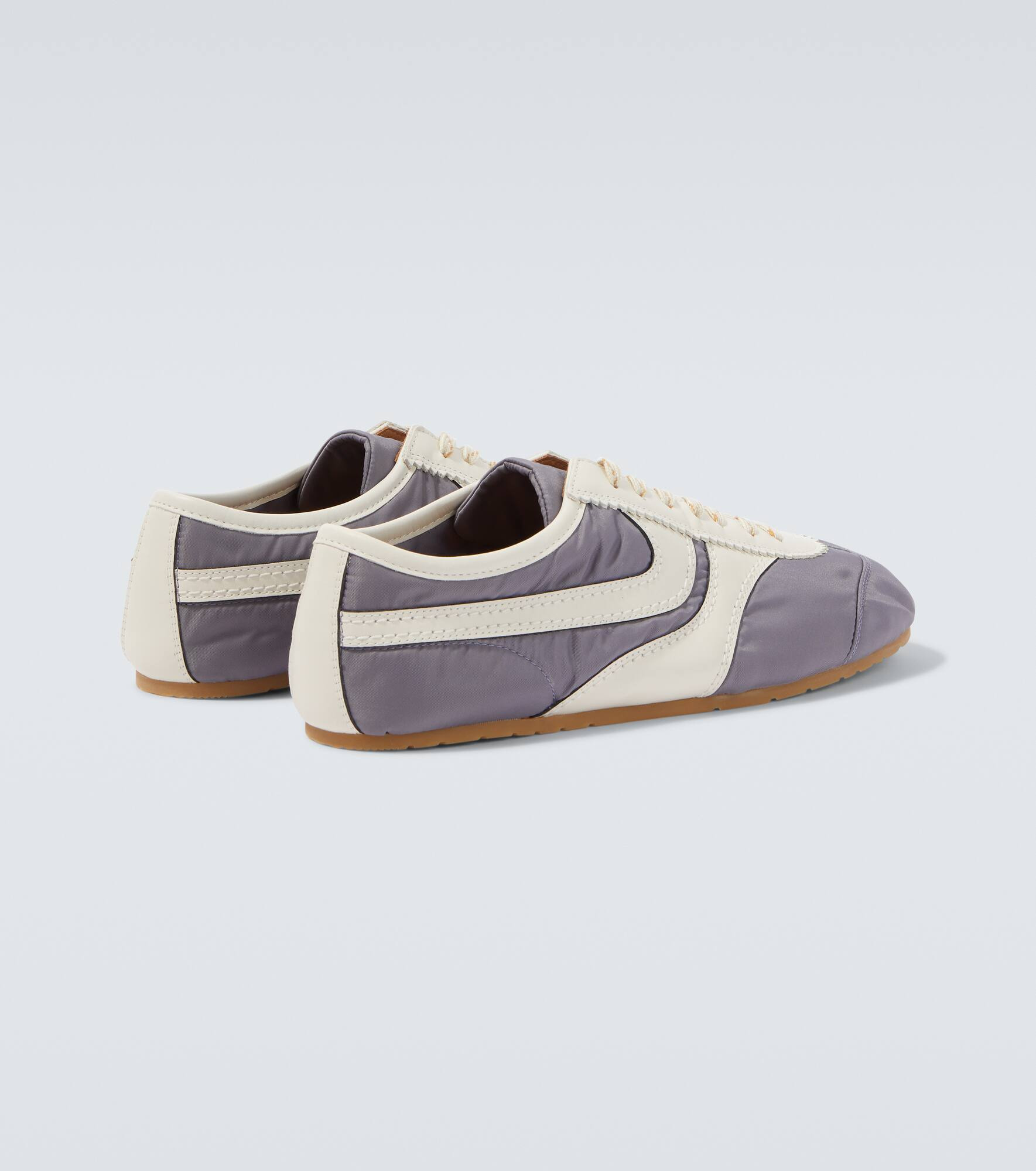 Leather-trimmed sneakers - 6
