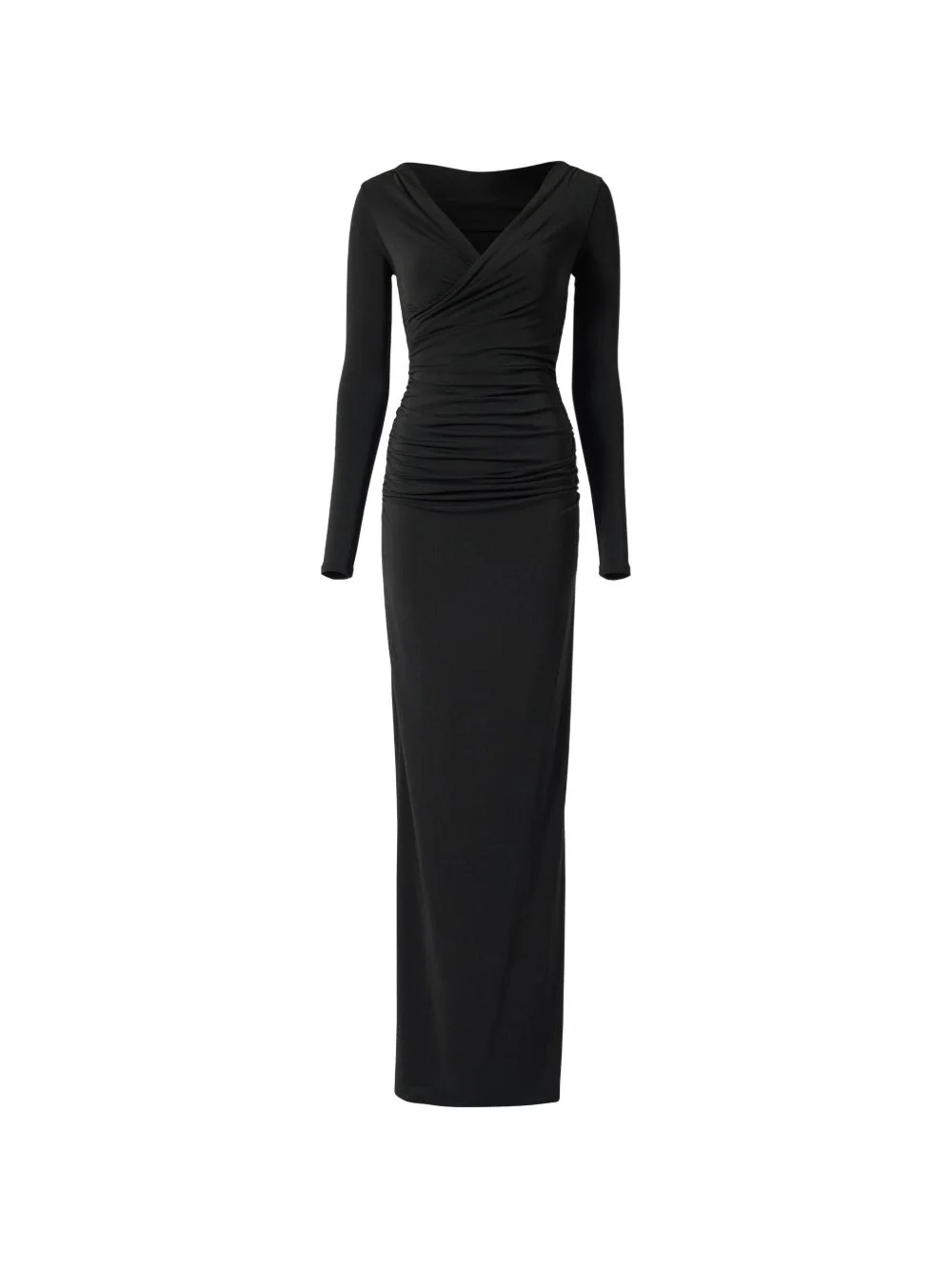 The Rita long-sleeve V-neck maxi dress - 1