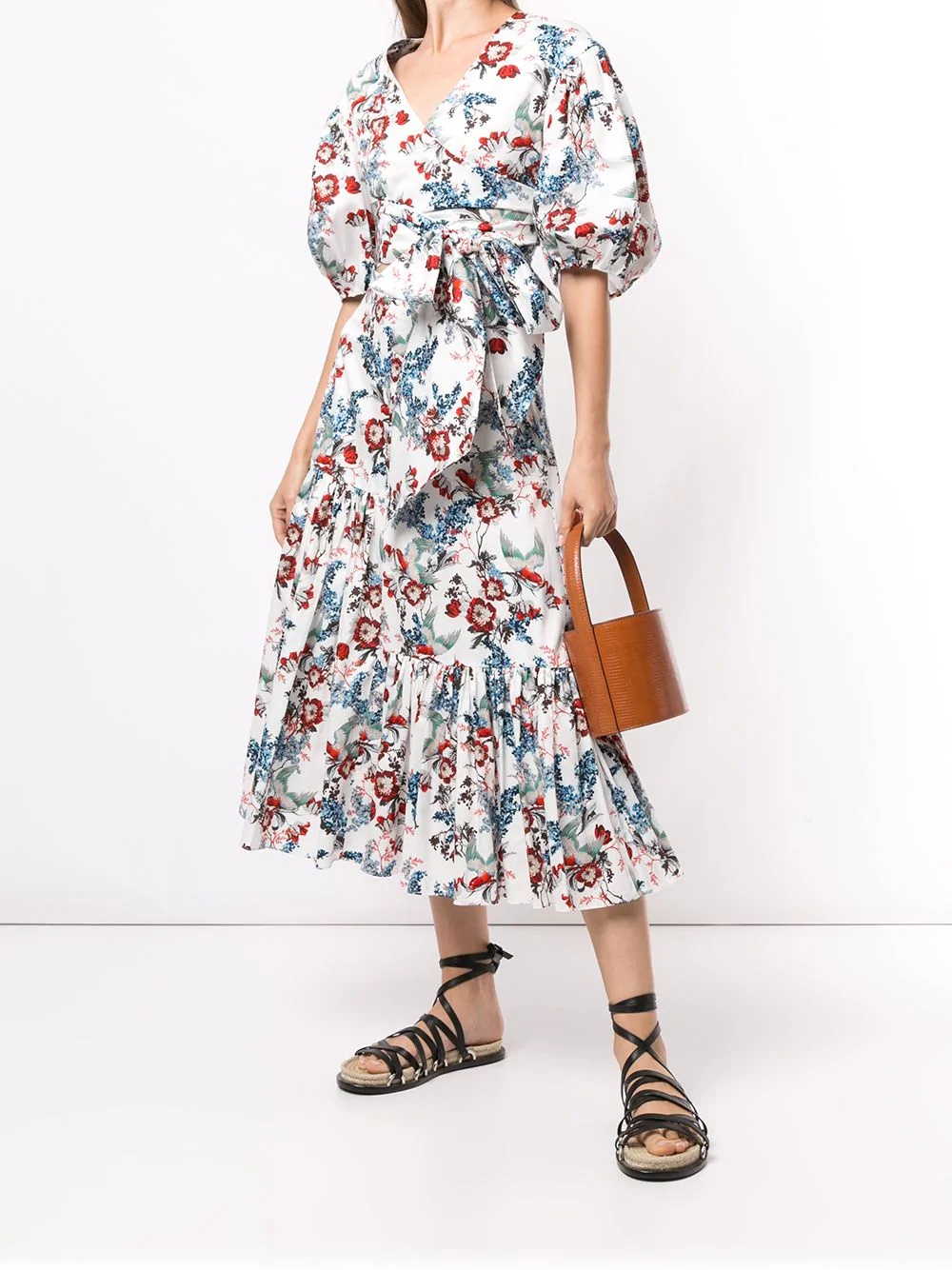 floral-print midi skirt - 2