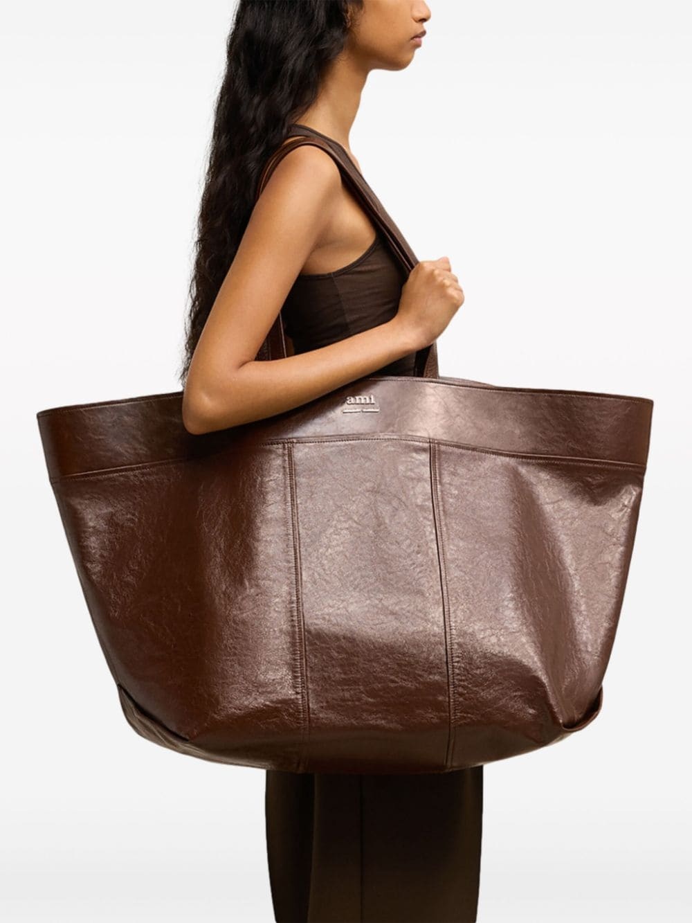 East West Maxi leather tote bag - 2