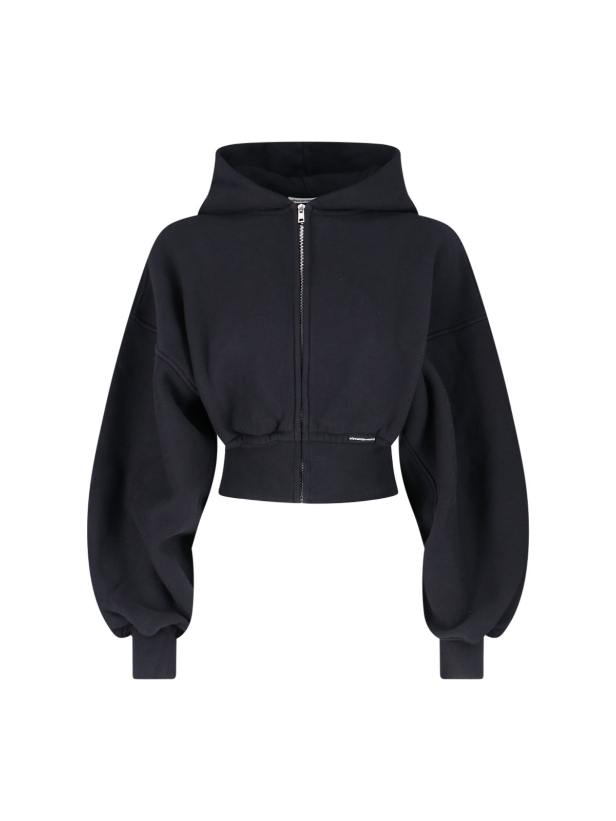 ZIP CROPPED SWEATSHIRT - 1