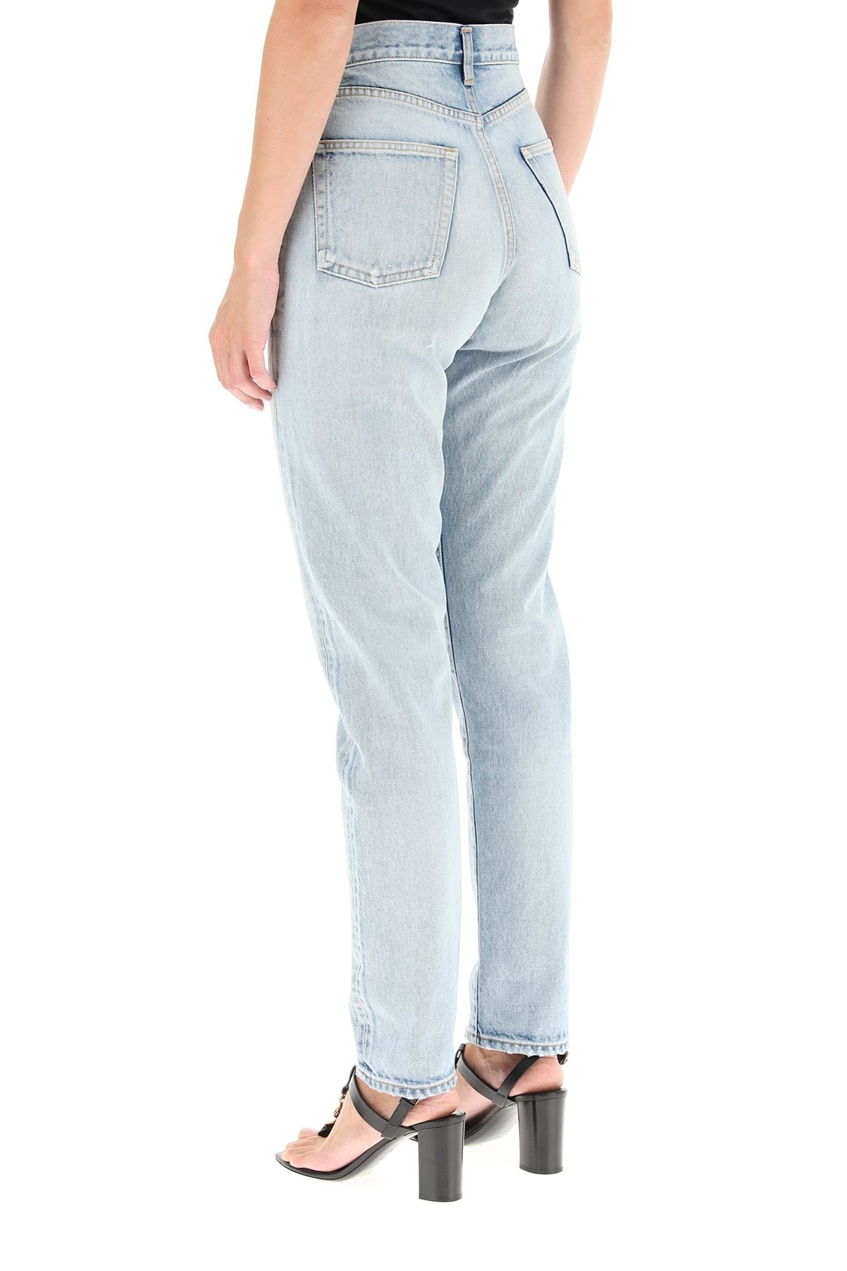 SLIM SERGE LIGHT BLUE JEANS - 4